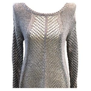 Rock&Republic metallic chained hi-low sweater.